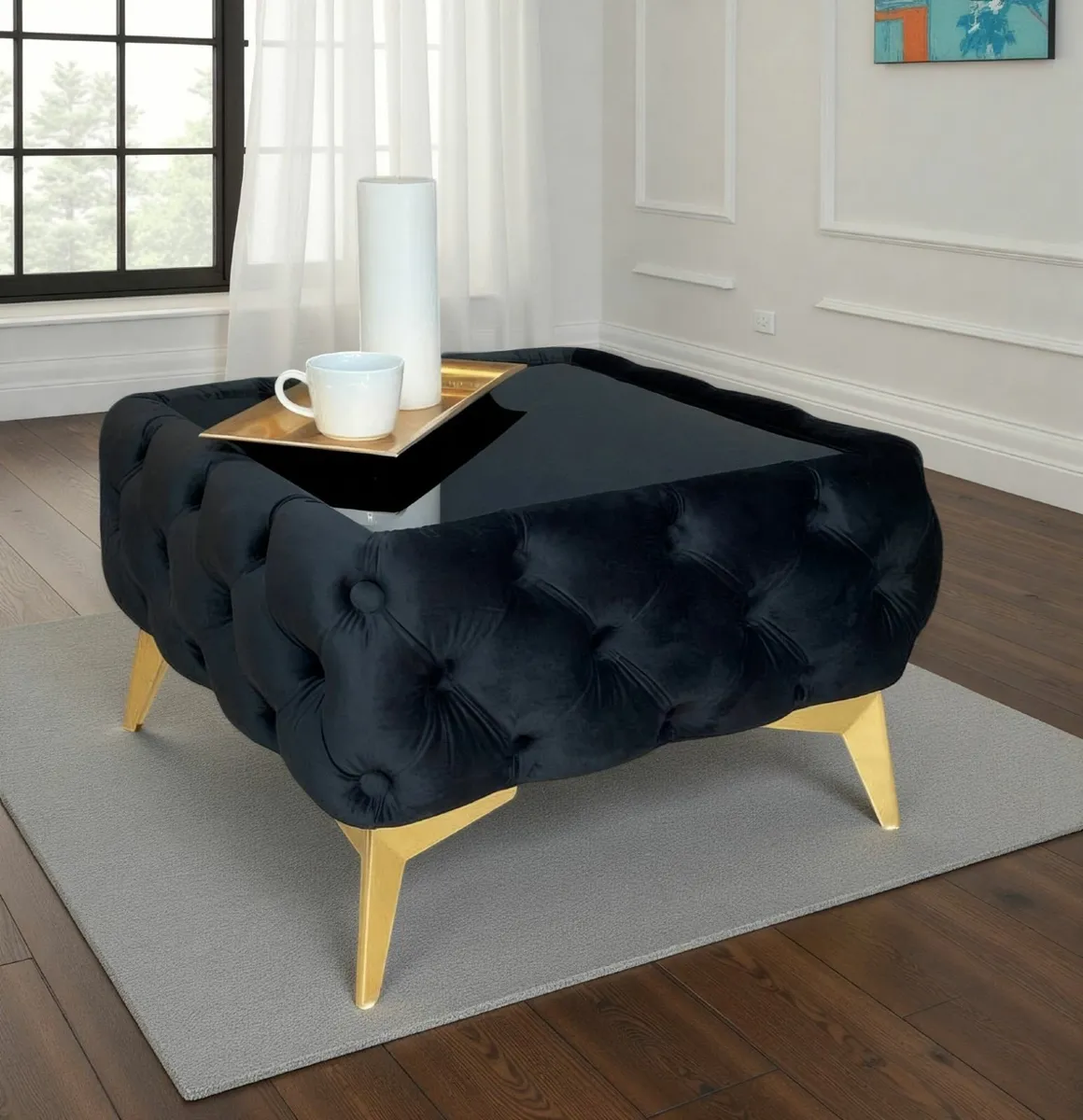 Luxury Velvet Chesterfield Coffee Tables . Sale "! - Image 3