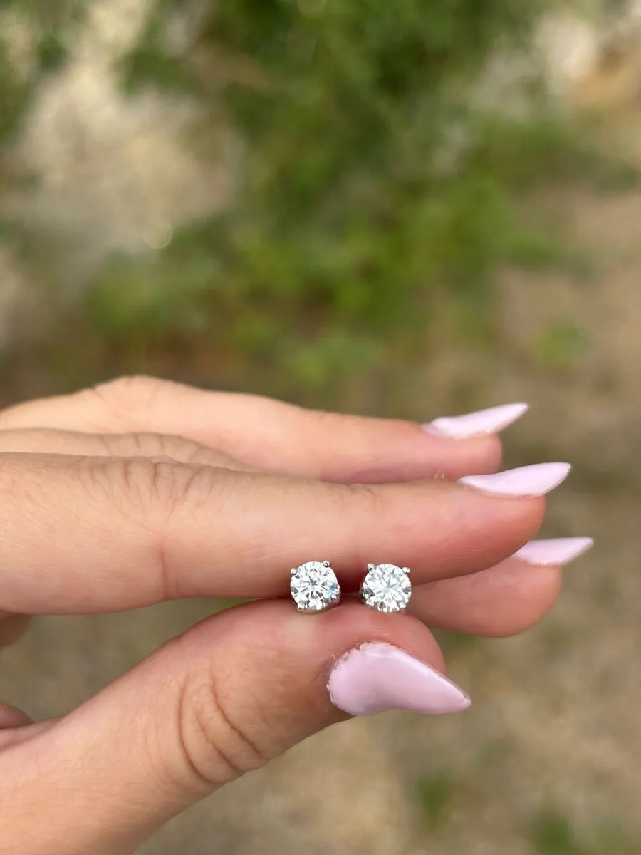 5mm Lab Grown Moissanite Earrings - Image 1