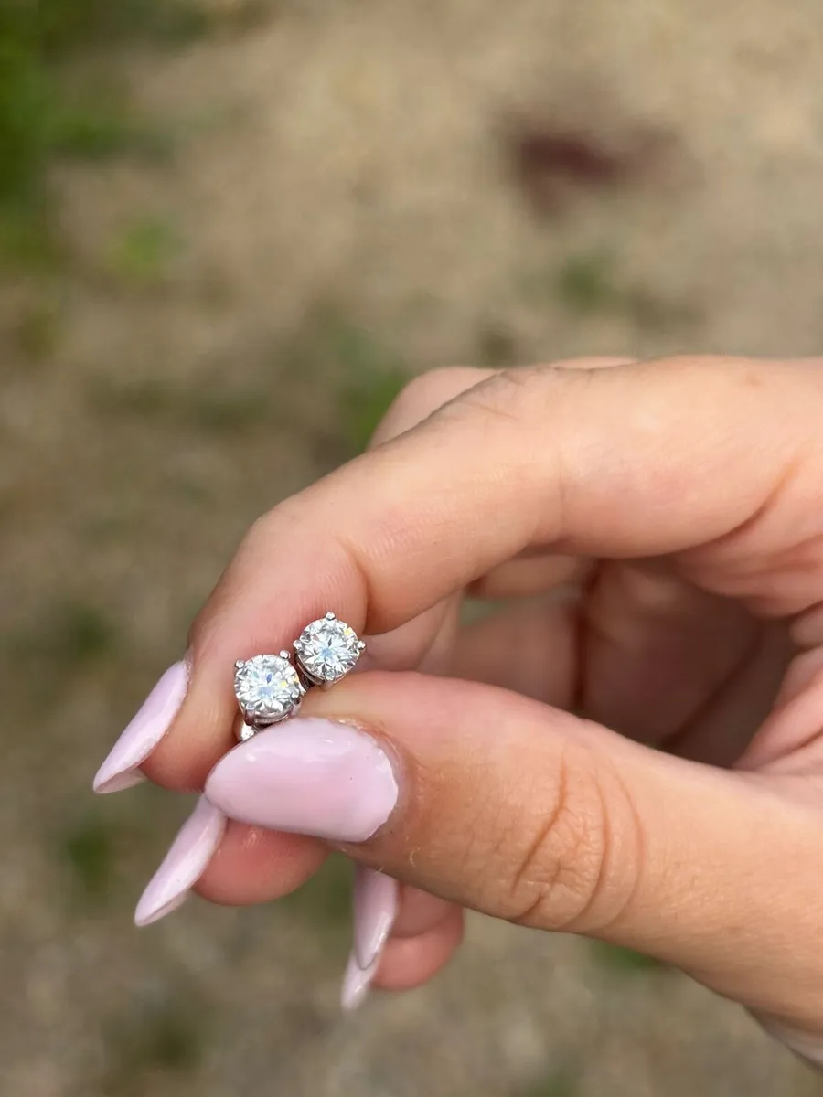 5mm Lab Grown Moissanite Earrings - Image 3