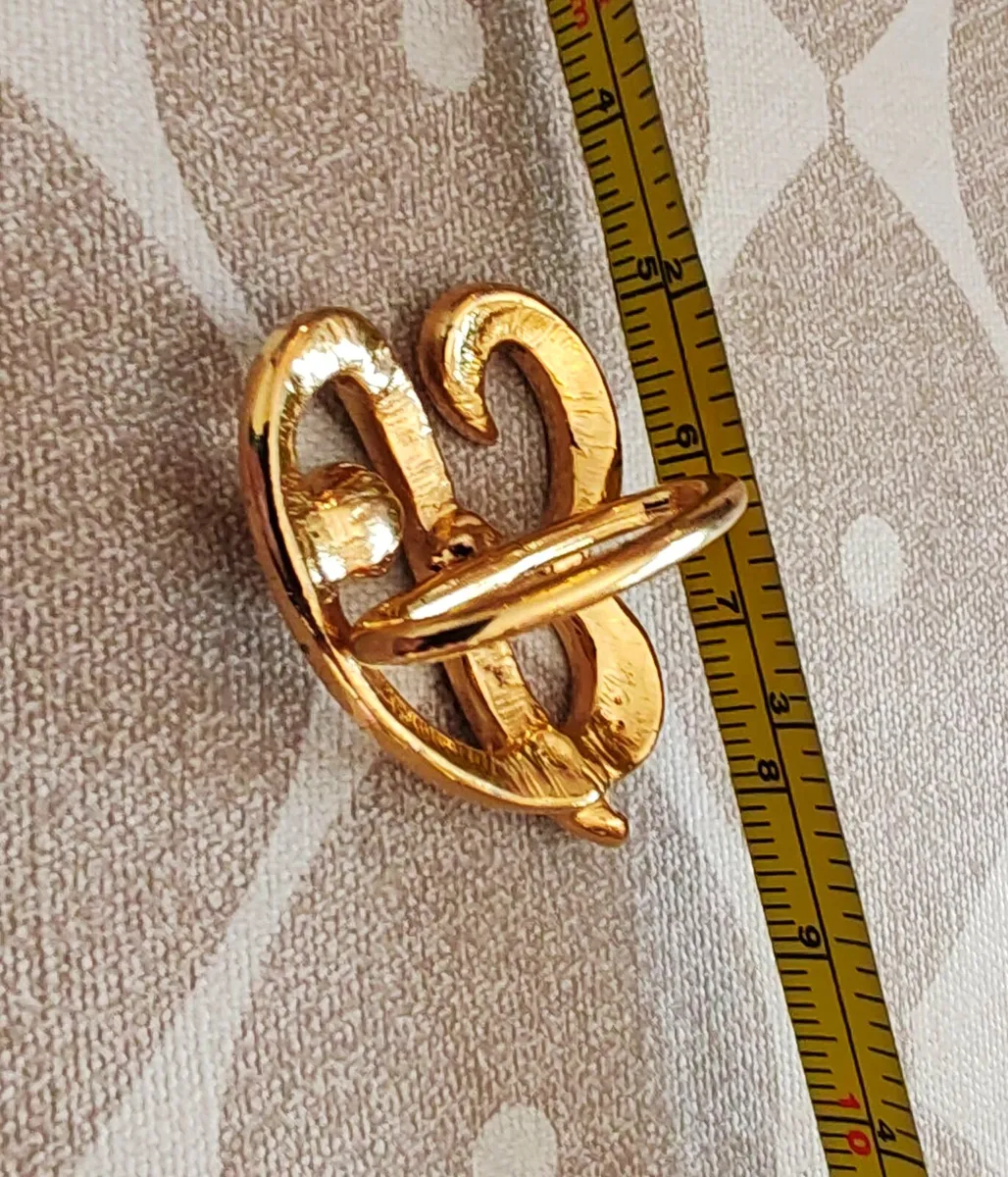 Vintage goldtone and pearl brooch - Image 4