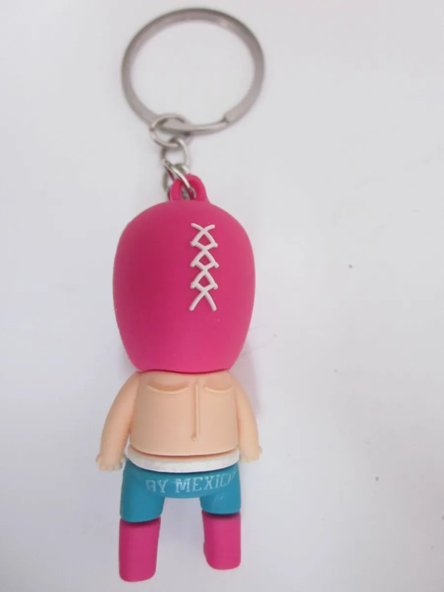3D Mexican Luchador Wrestler PVC Keyring - Image 3