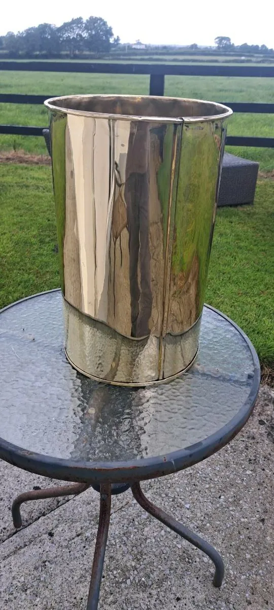 Old brass  umbrella  stand - Image 1