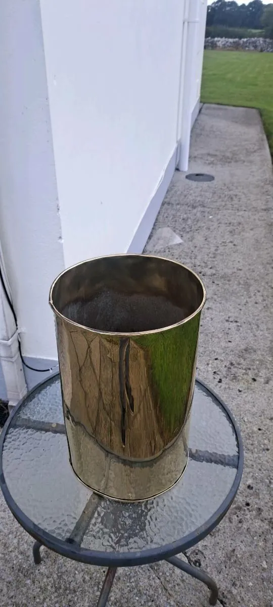 Old brass  umbrella  stand - Image 3