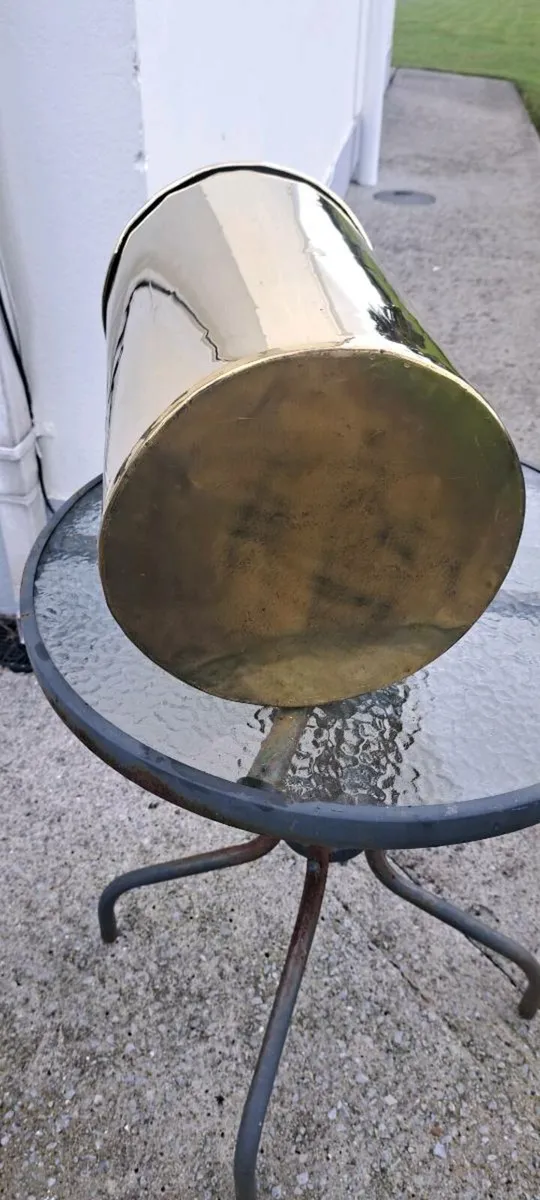 Old brass  umbrella  stand - Image 4