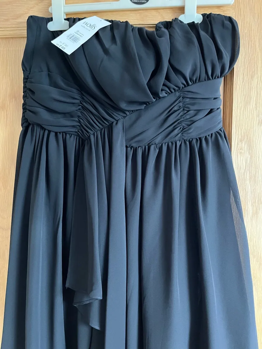 Strapless Black chiffon dress - Image 2