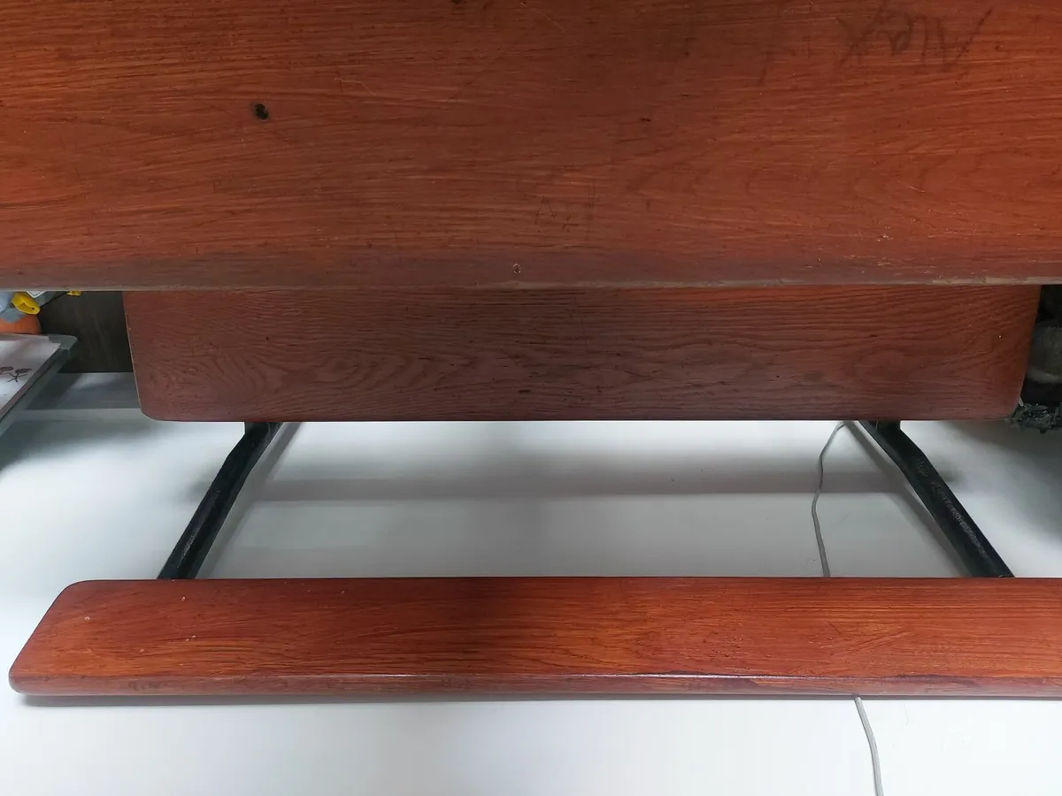 Antique wooden school desk - Image 3
