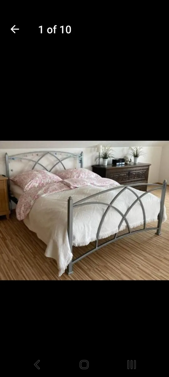 Cast iron double bed frame - Image 4