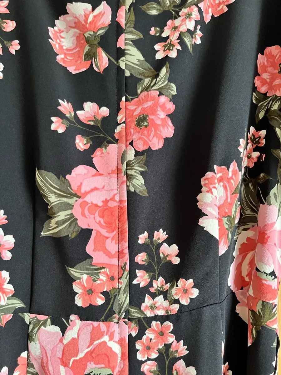 Black/pink floral maxi dress - Image 3