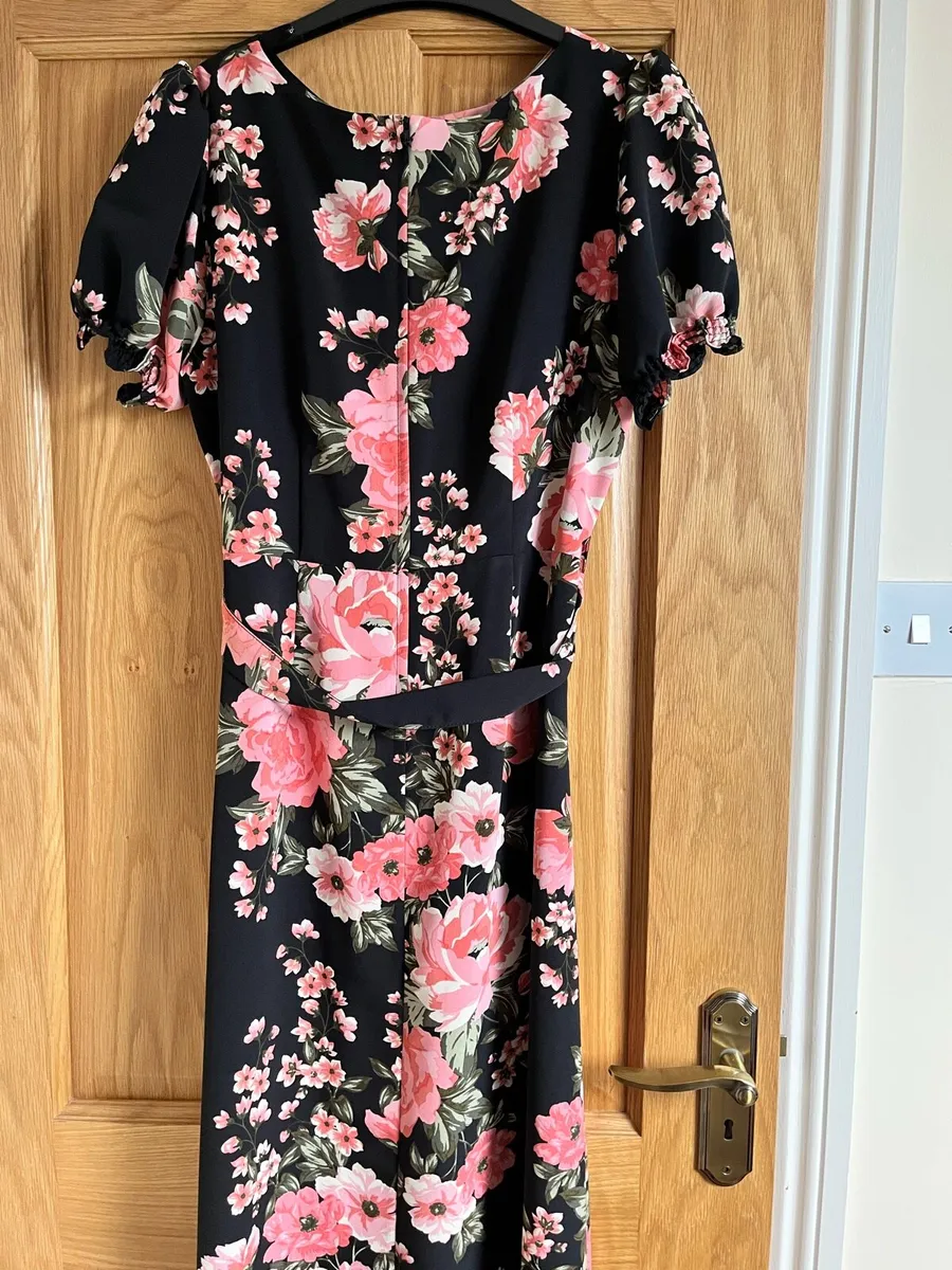 Black/pink floral maxi dress - Image 4