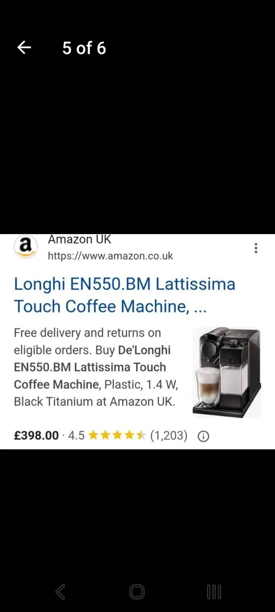 Longhi Nespresso Lattissima Touch Coffee Machine - Image 2