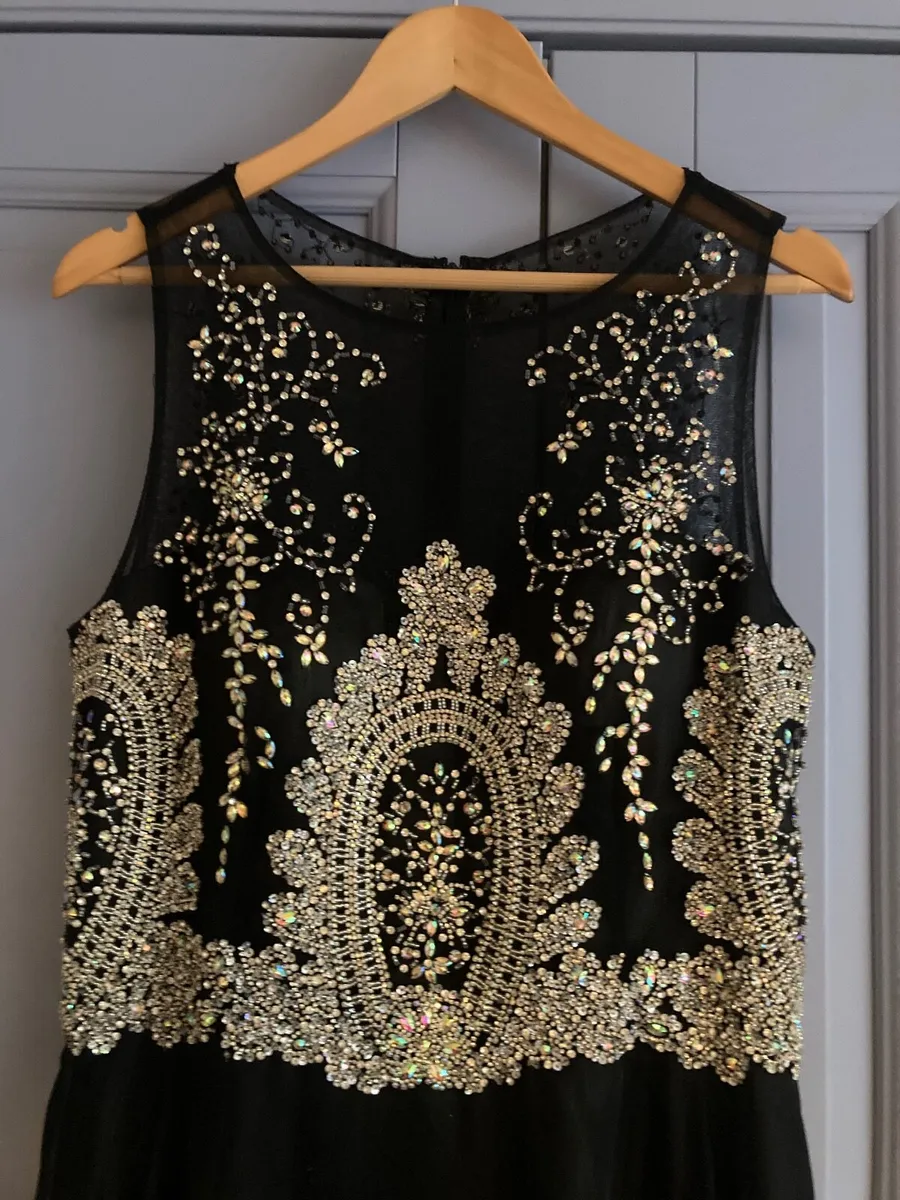 Black and Diamante Debs Dress - Image 4