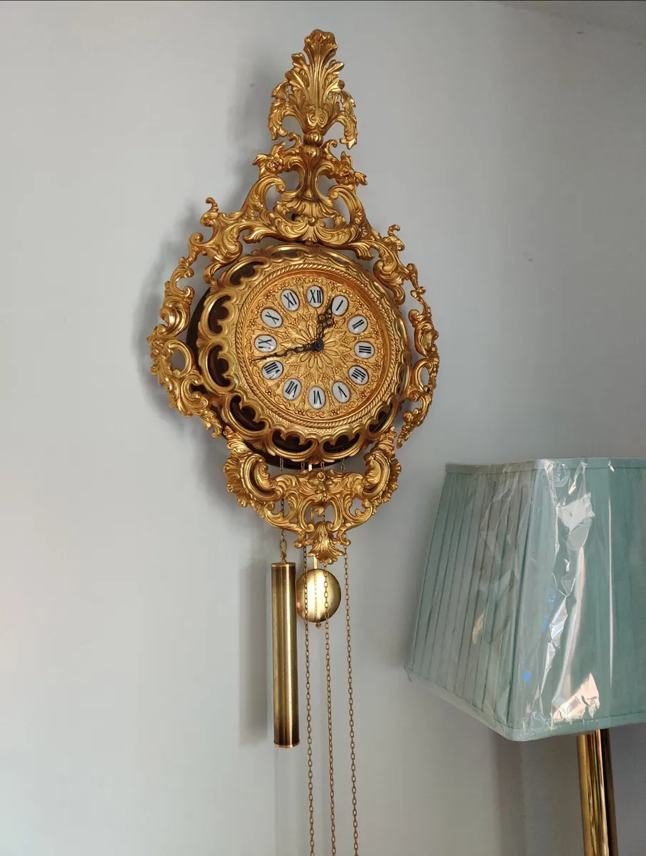Antique Brass Wall clock - Image 1