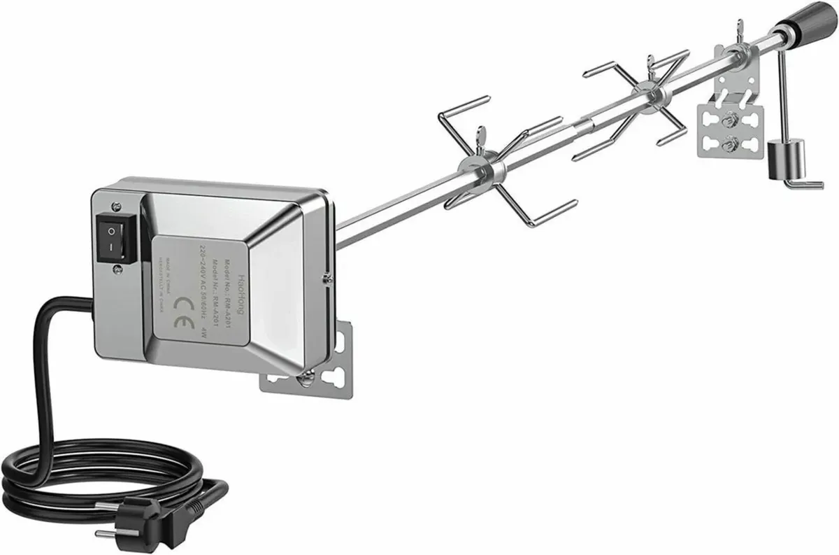 Barbecue Skewer Set with EU Electric Motor Holder - Image 1