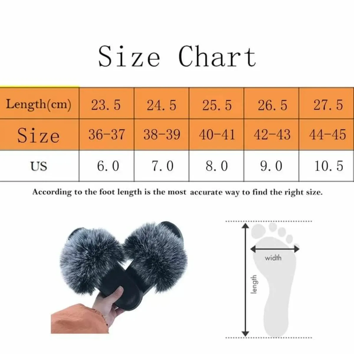 Fluffy fur slippers sizes 37-41 sizes 4-8 - Image 2