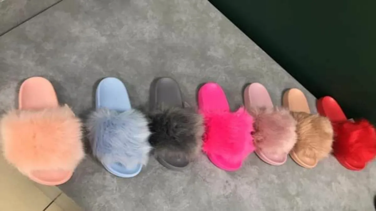 Fluffy fur slippers sizes 37-41 sizes 4-8 - Image 4