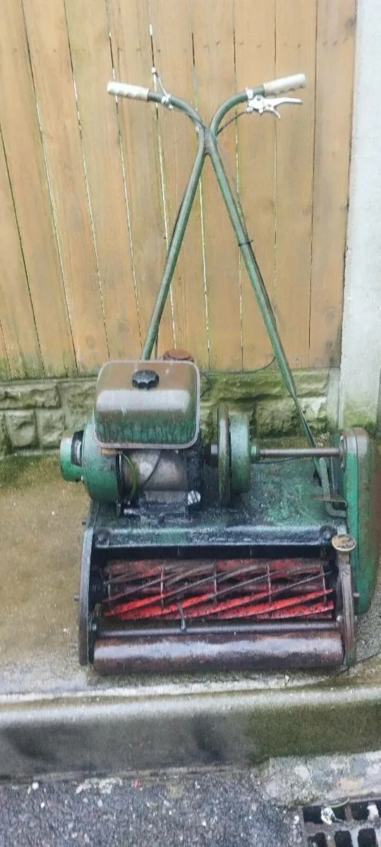 Ventige 100 years old school petrol lawnmower - Image 1