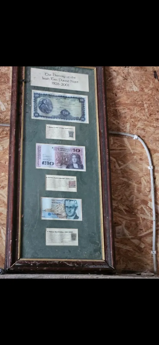 History of Irish £10 note framed display - Image 2