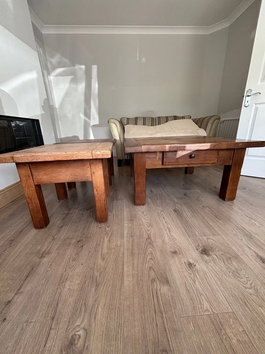 Solid French Oak Coffee and Occasional Tables - Image 4