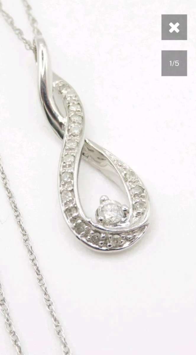 White gold necklace - Image 1
