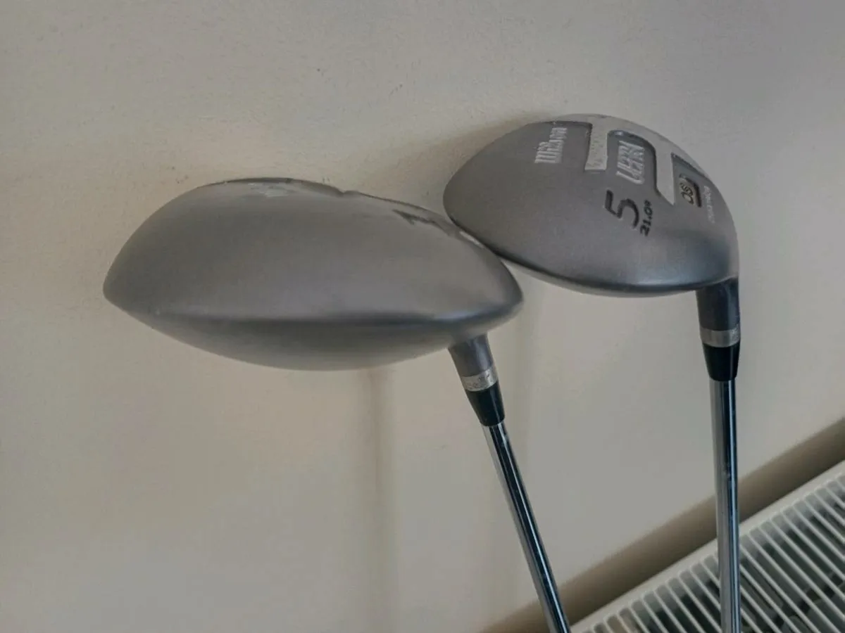 Wilson golf driver and 5 wood. Right handed clubs - Image 3