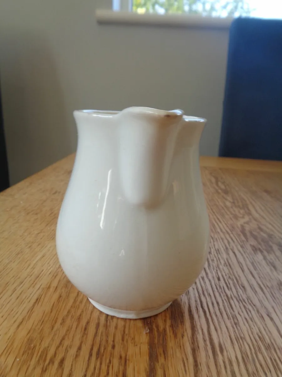 Vintage White Ceramic Jug for Sale - Image 2