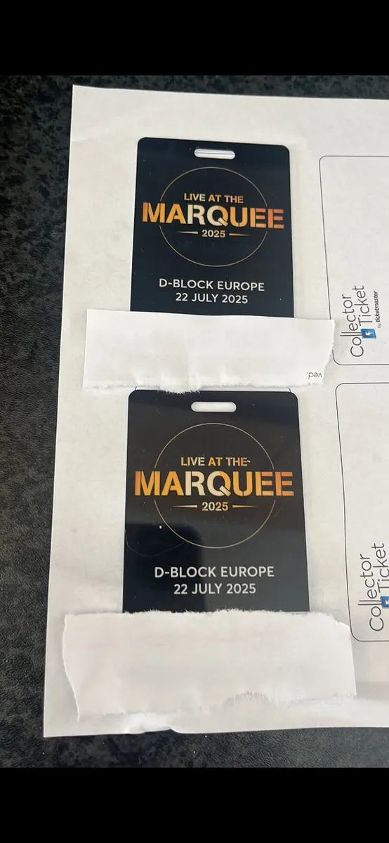 D Block Europe Tickets for sale The marquee