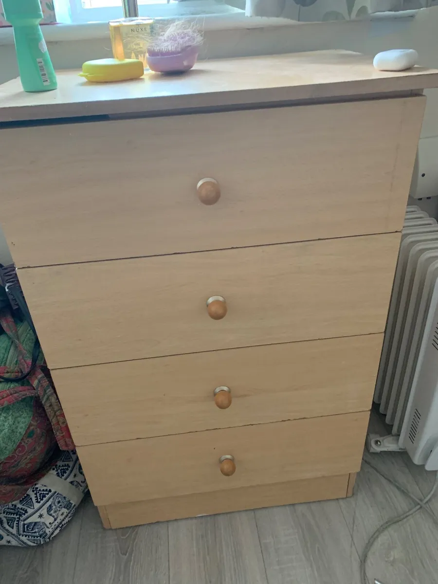 Chest of drawers and bedside table - Image 1