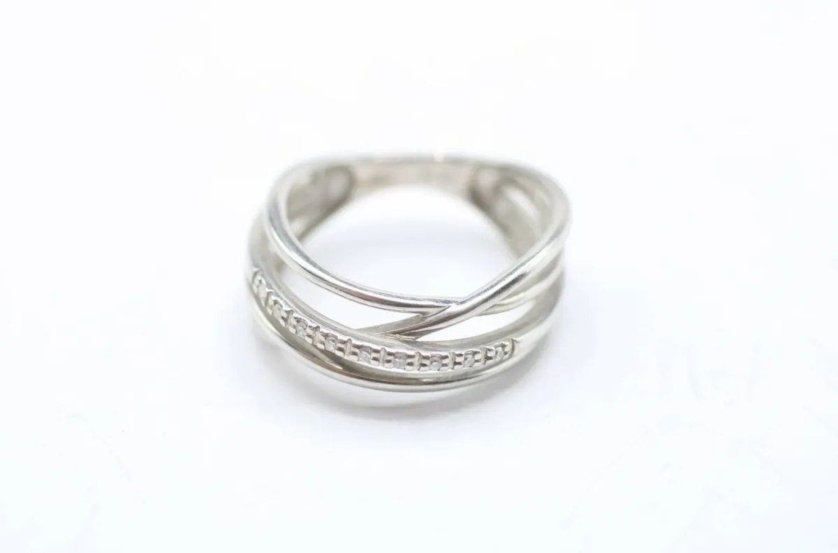 Gold white diamond ring - Image 2