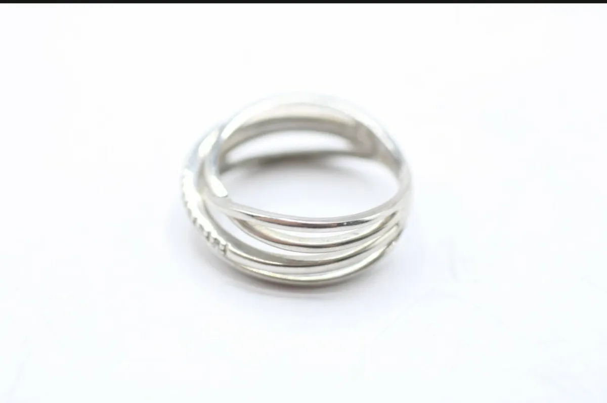 Gold white diamond ring - Image 3