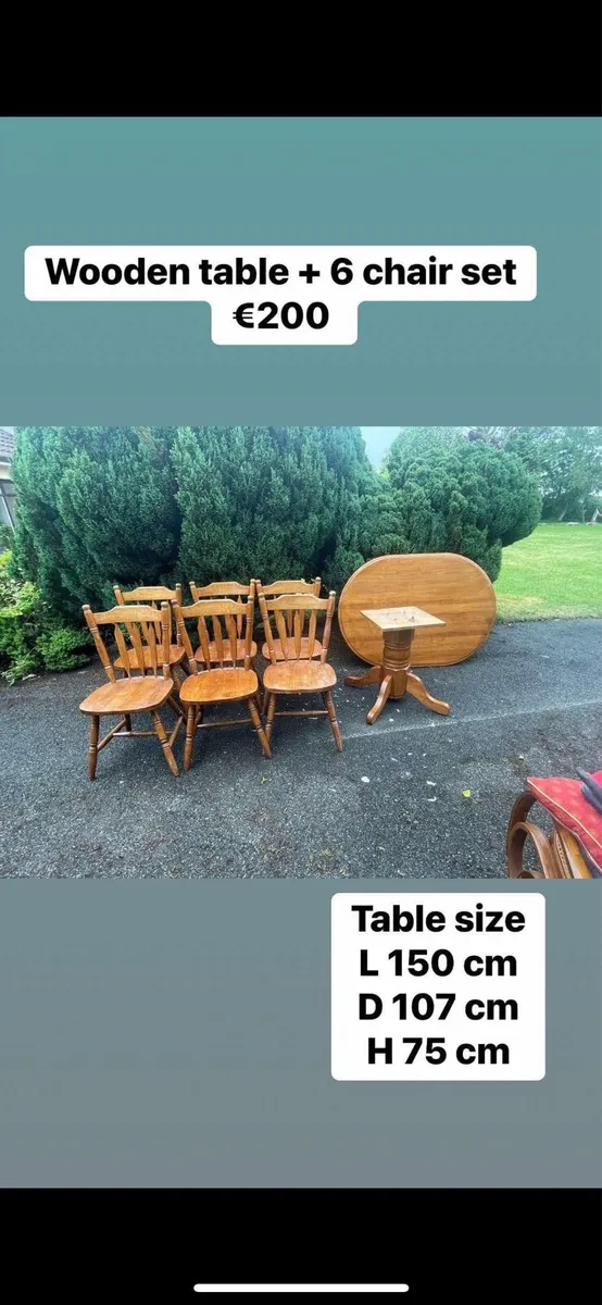 Kitchen table Oval and chairs set