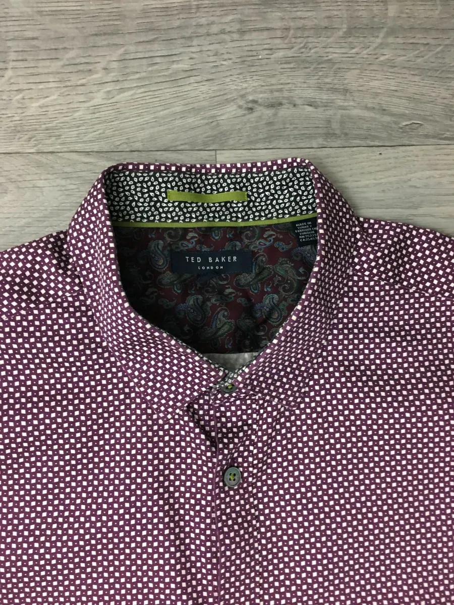 Ted Baker Geometric Patterned Shirt Mens Large - Image 3