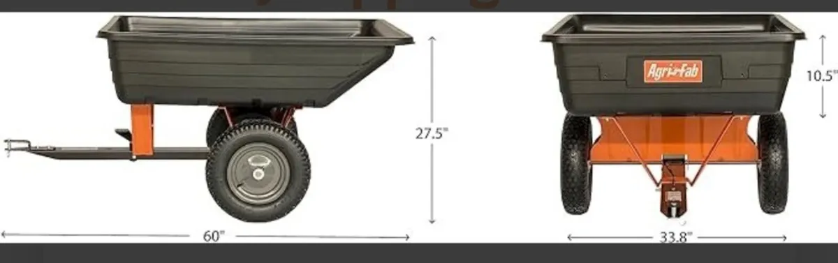 AgriFab Utility Tipping Garden Tractor ATV Trailer - Image 4