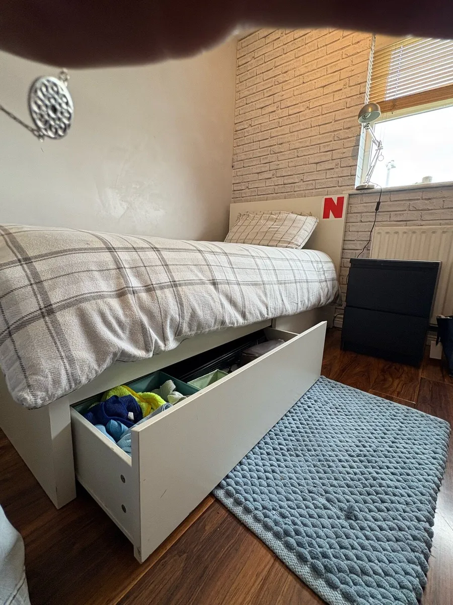 3 * Single IKEA Malm beds - Image 2