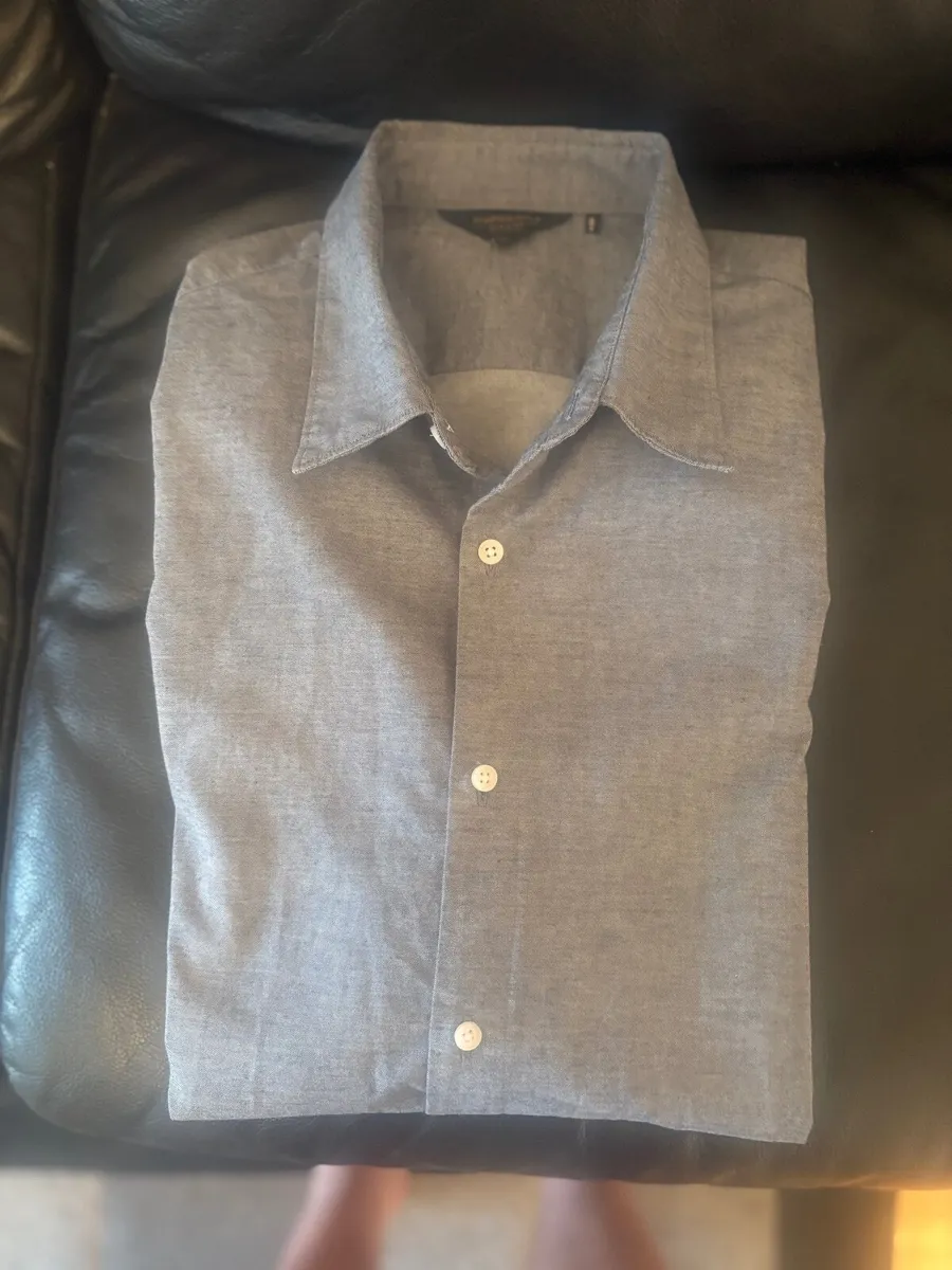 SUPERDRY Designer Men's Grey Casual Shirt - Image 1