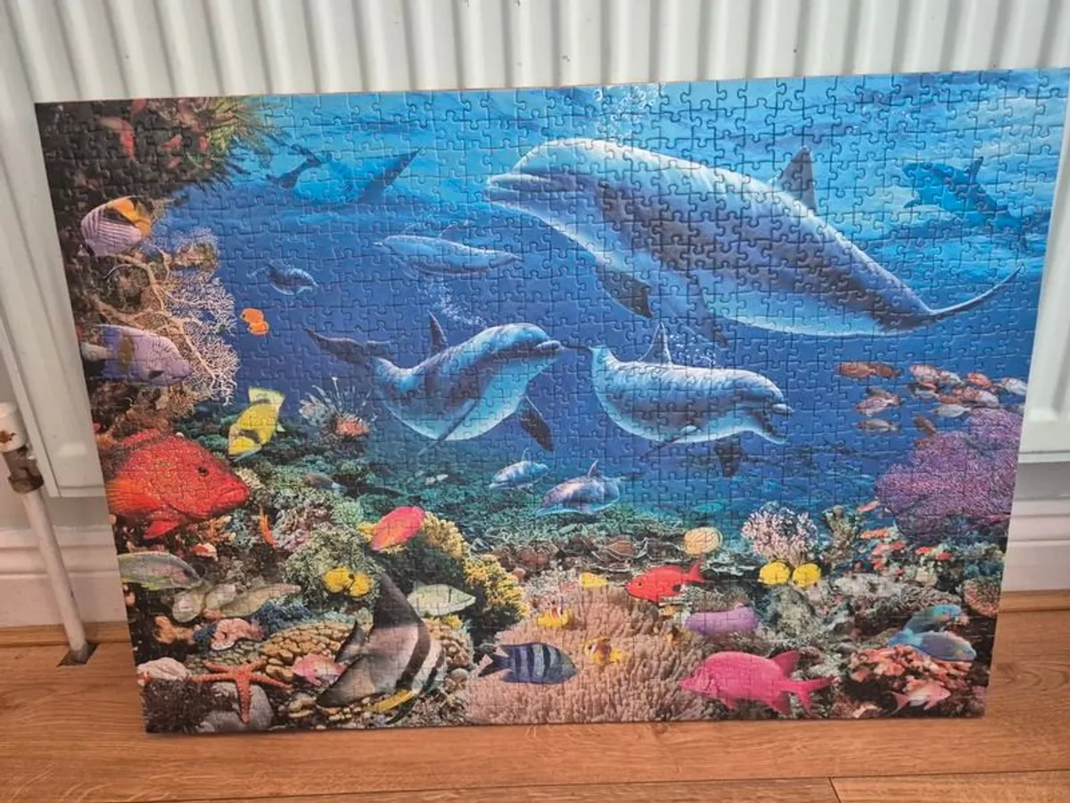 Completed, boarded, ready to hang jigsaw puzzles - Image 3