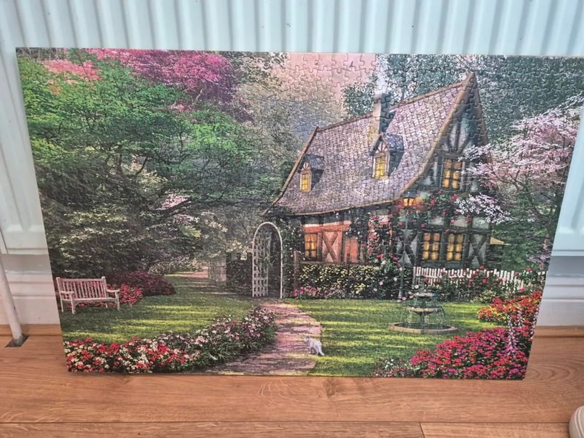 Completed, boarded, ready to hang jigsaw puzzles - Image 4