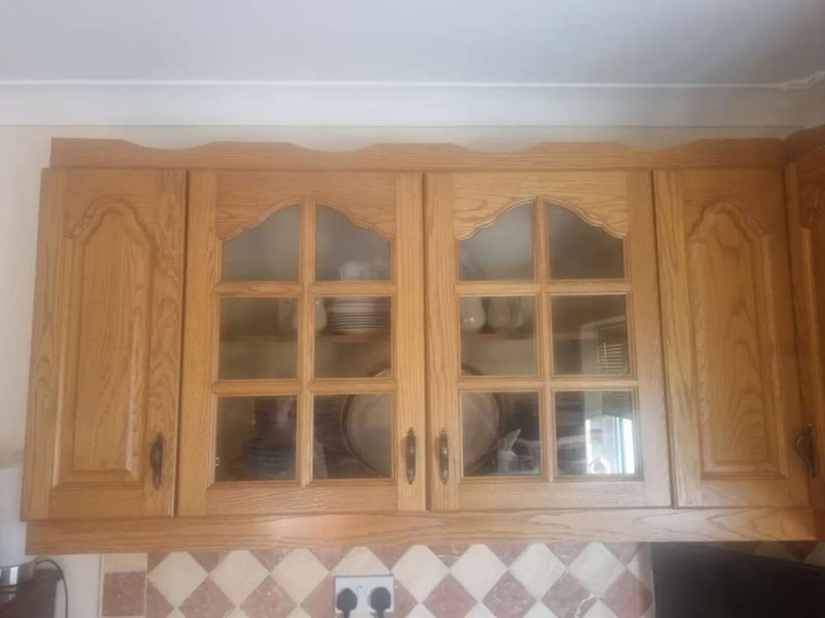 Solid Oak Kitchen Units - Image 1
