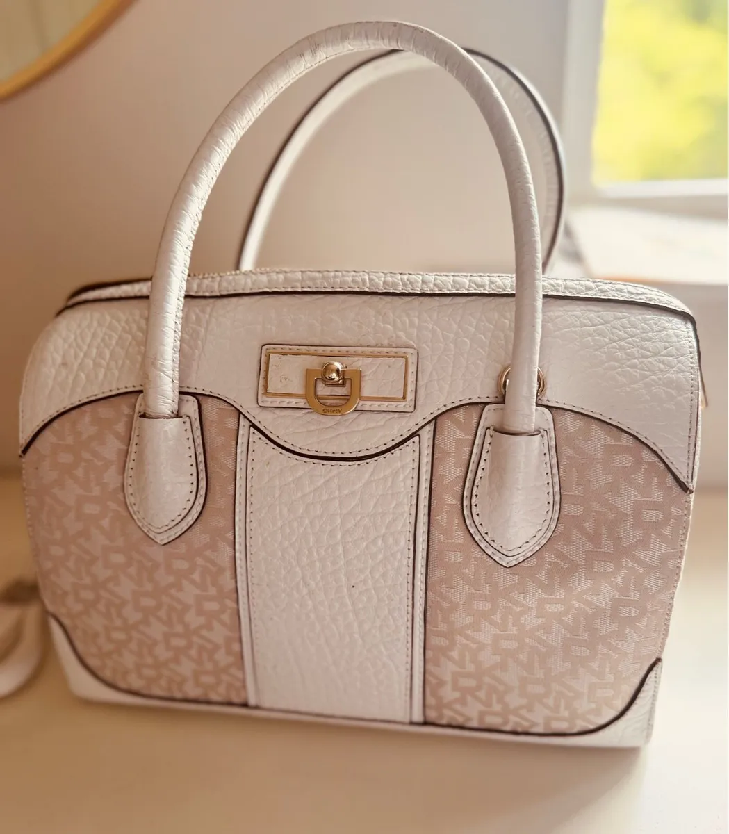 DKNY white monogram handbag - Image 1