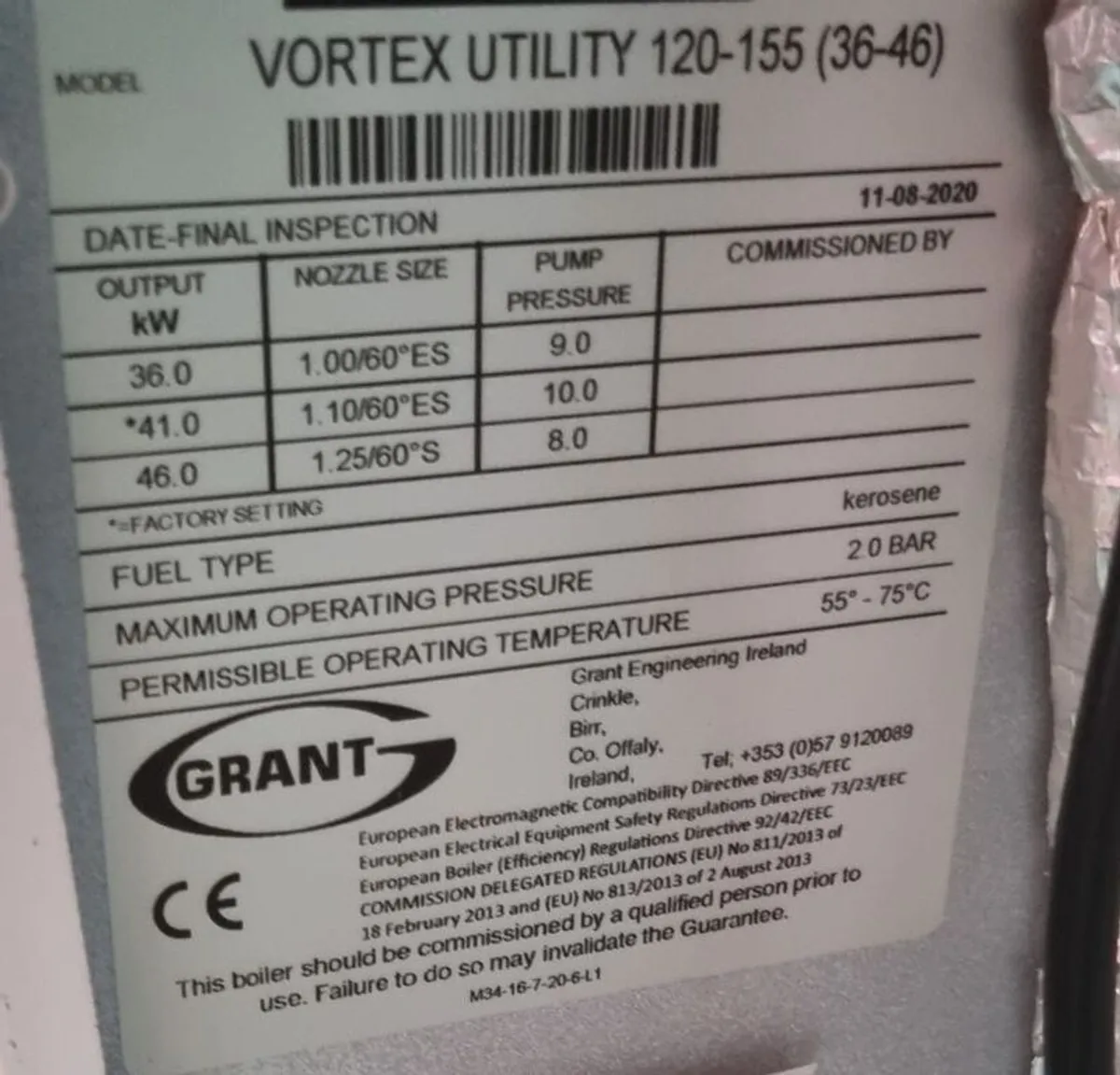 Grant Vortex Pro indoor boiler - Image 1