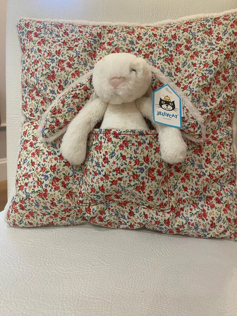 Jellycat Blossom Cream Bashful Bunny Cushion - Image 1