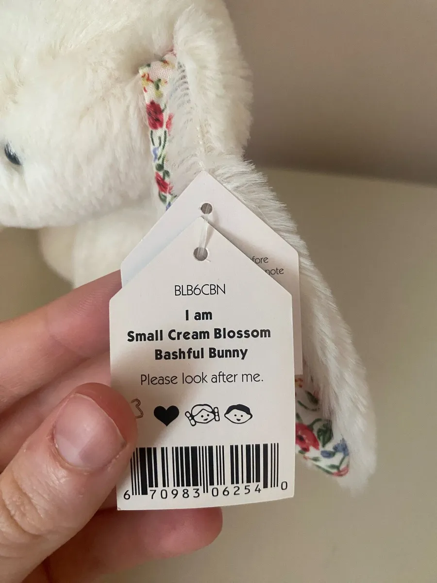 Jellycat Blossom Cream Bashful Bunny Cushion - Image 4