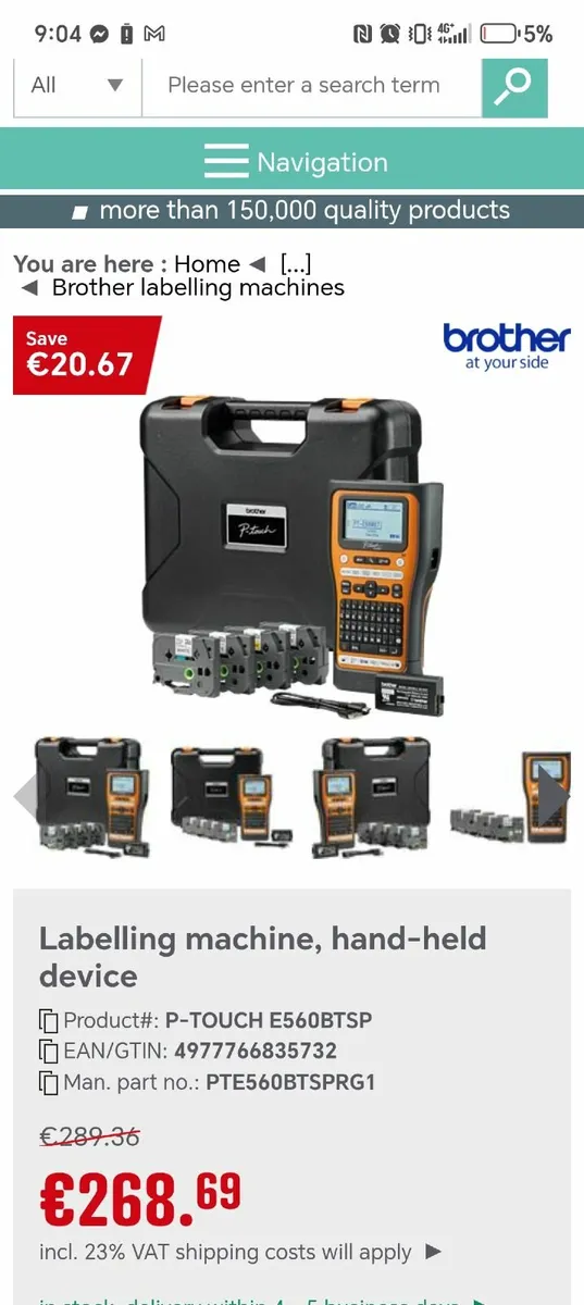 Brother P-touch E550W Label Maker - Image 1