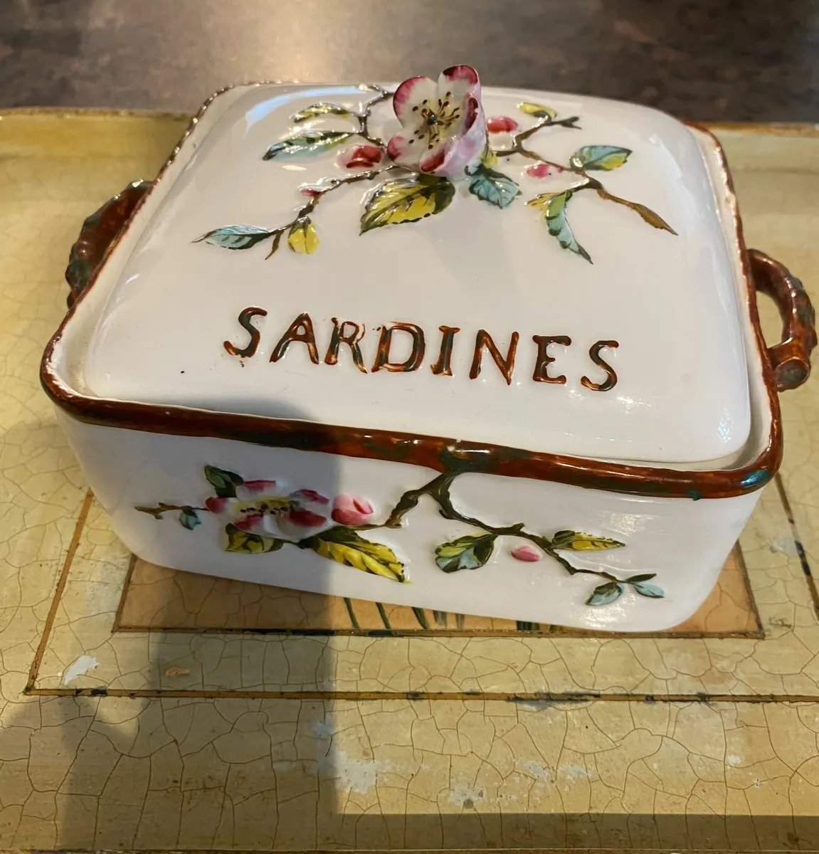 Antique 1876 Edward Fisher Bodley Sardine Dish