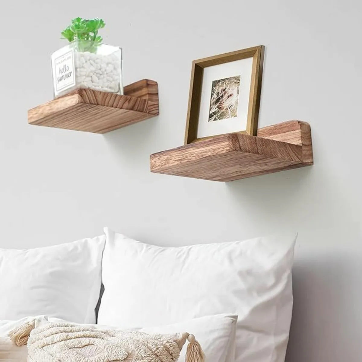 Corner wooden shelves - Image 1