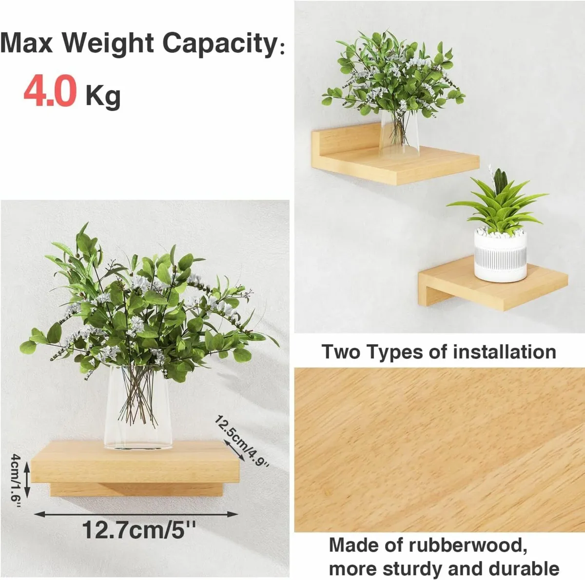 Corner wooden shelves - Image 4