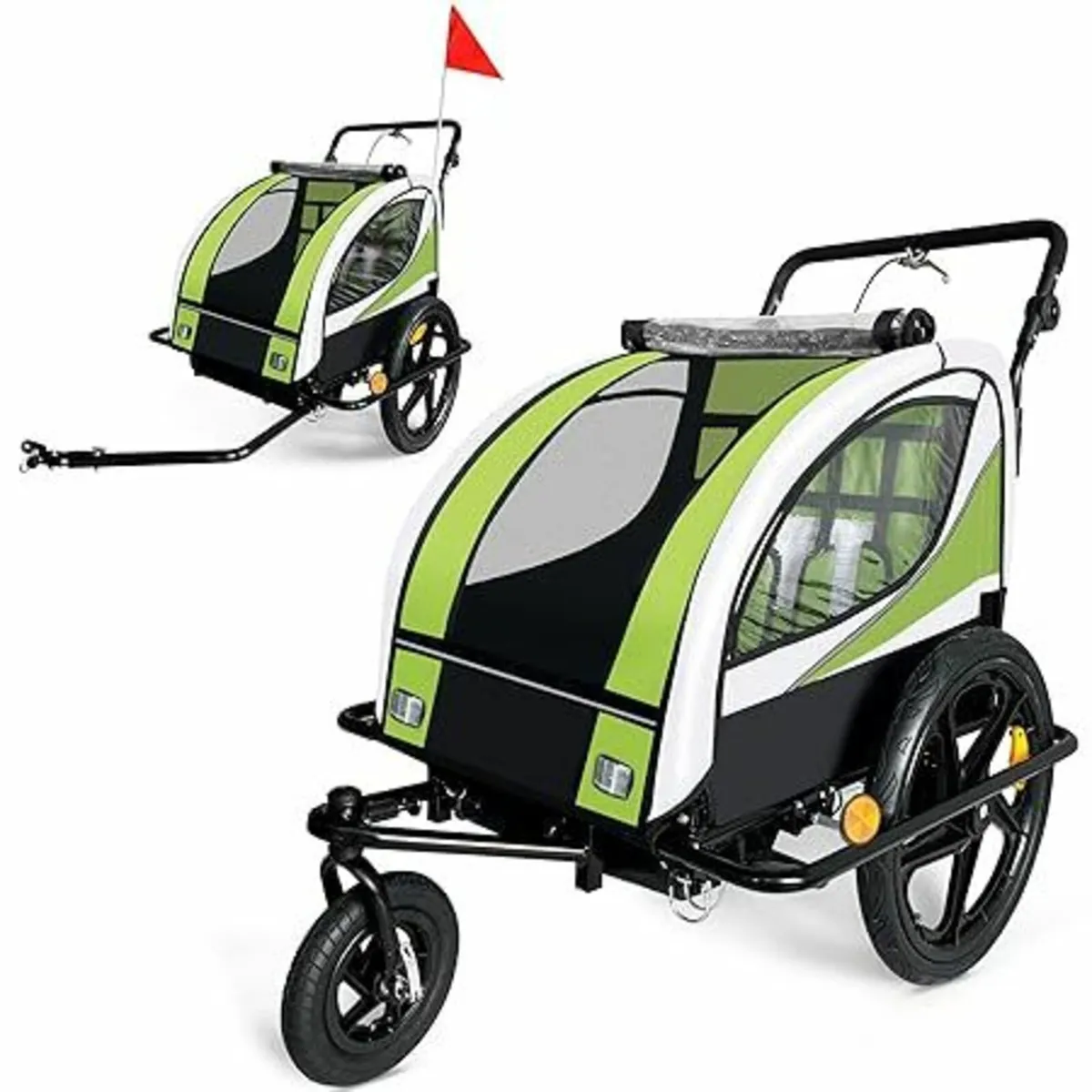 Childrens Bike Trailer with Jogger Mode and Suspen - Image 1