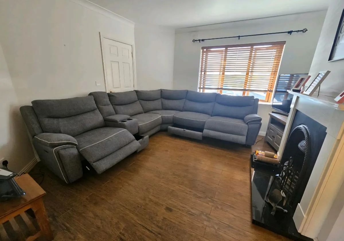 Corner Couch and Footstool - Image 2