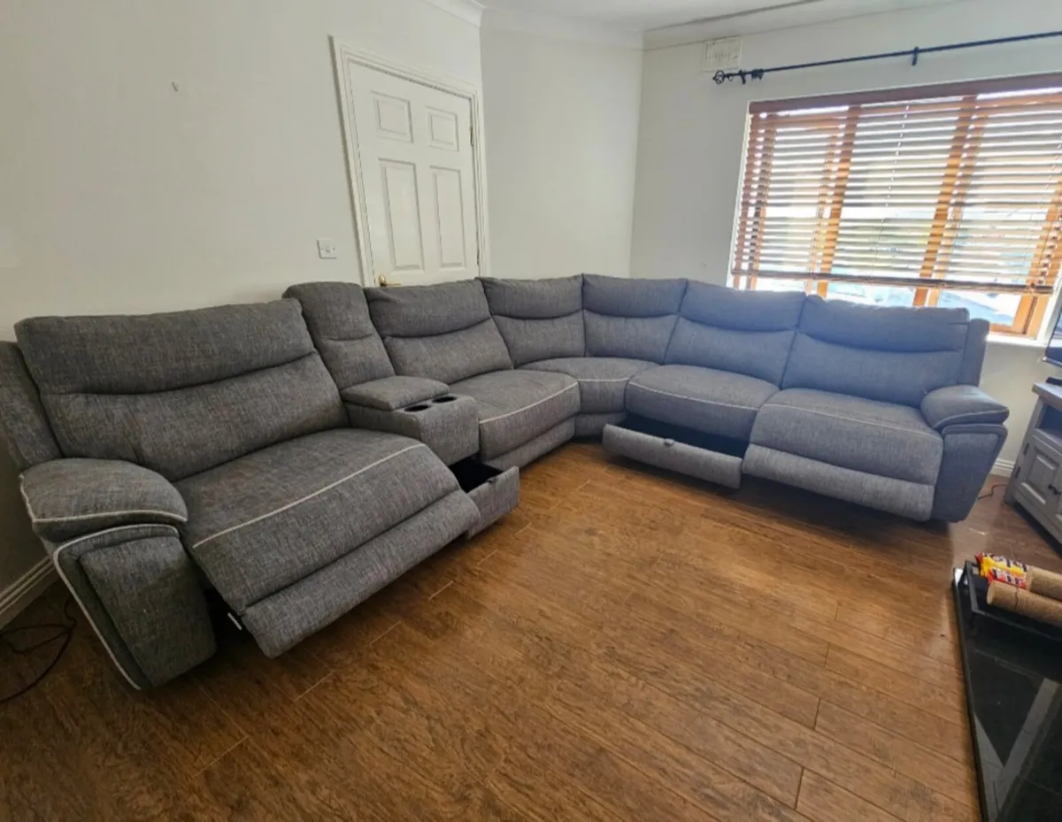 Corner Couch and Footstool - Image 3