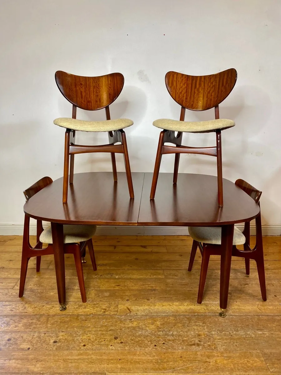 Mid Century G Plan Librenza Dining Table & Chairs - Image 3