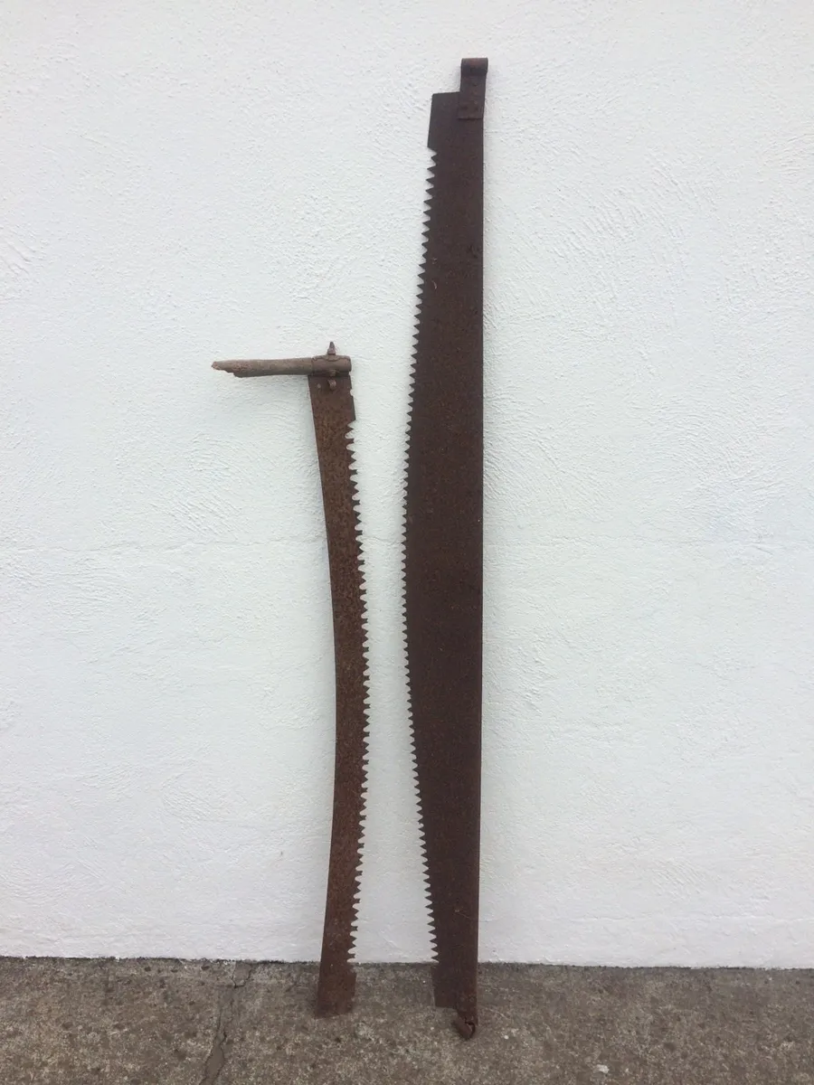 Two Vintage Cross Cut Saws - Image 1